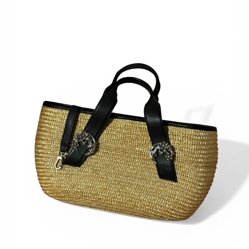 Brighton Bernadette Basket Weave straw handbag